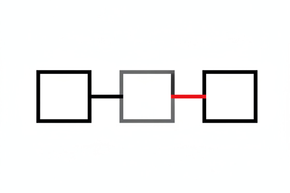 Schematic 2x2 grid icon of four deployment-pattern symbols with a single red highlight on the barrier-wall cell.